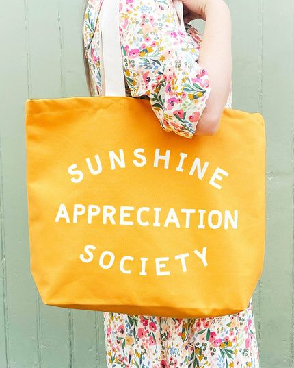 Sunshine Appreciation Society - Yellow Canvas Tote Bag