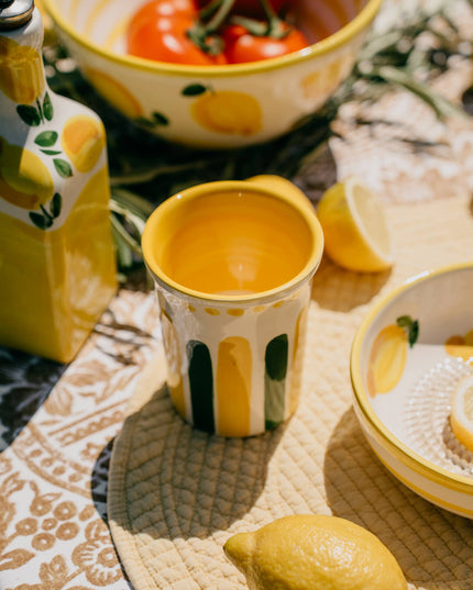 Artisanal Ceramic Mug - Limone Design Pottery Cup 250ml