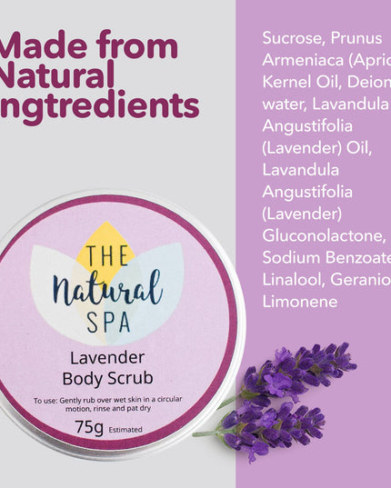 Lavender Natural Body Scrub - 75g tin - Letterbox