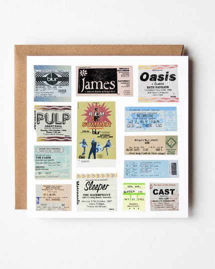 Nineties - blank greetings card
