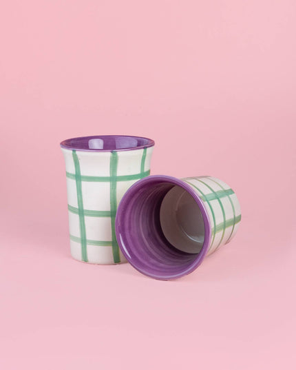 Ceramic Cups - Hand-Painted Coffee Mugs from Spain - Esmeralda