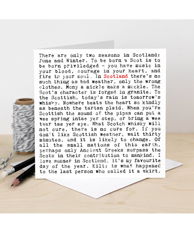 Scotland Quotes Card
