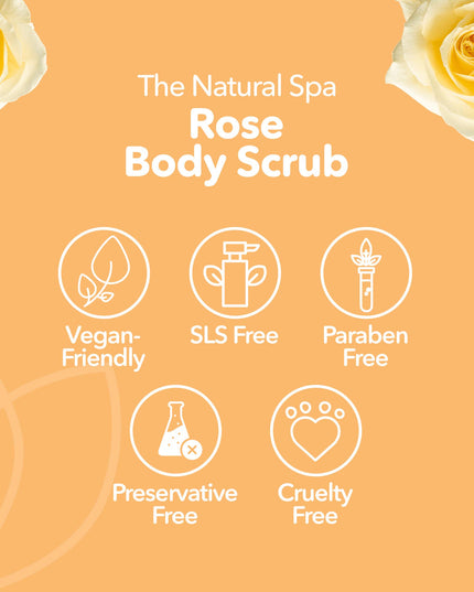 Rose Natural Body Scrub - 75g tin - Letterbox