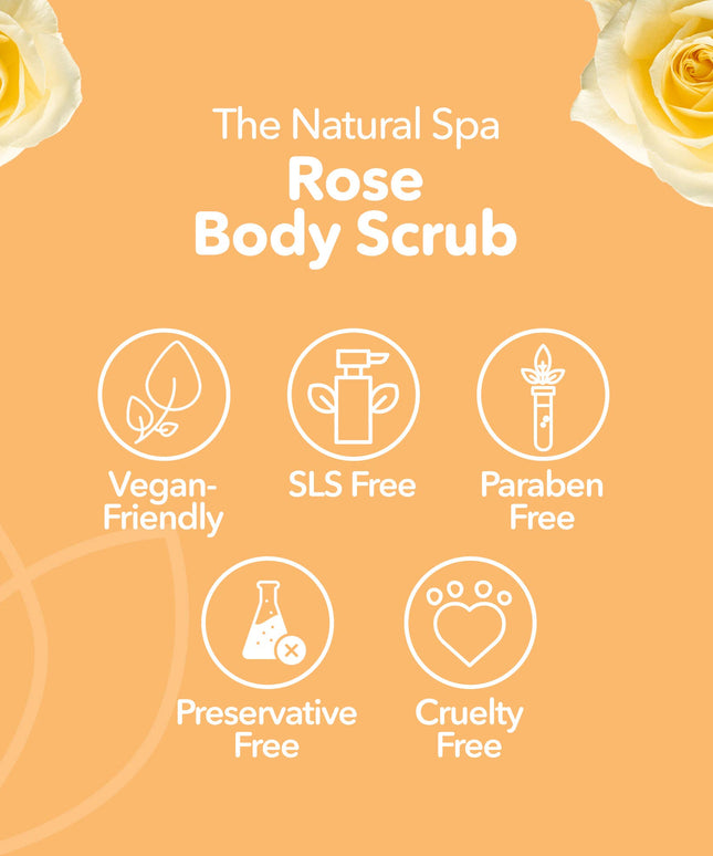 Rose Natural Body Scrub - 75g tin - Letterbox