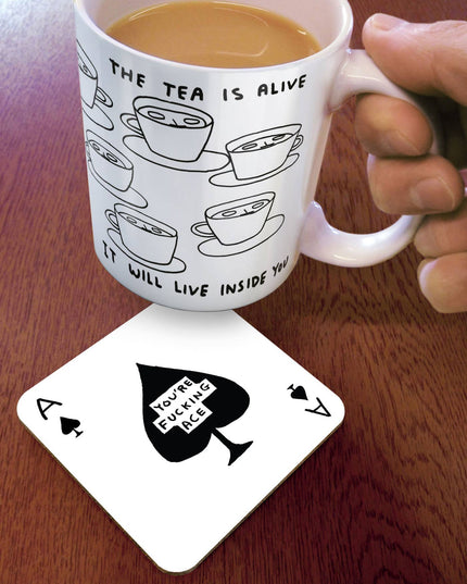 Funny Art Coaster -Fucking Ace