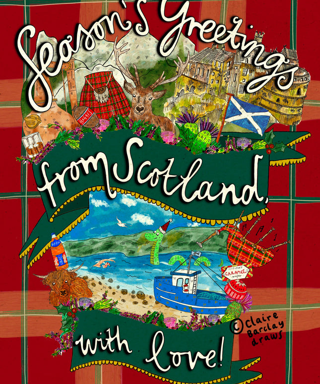 Greetings from Scotland, with love! Christmas Card