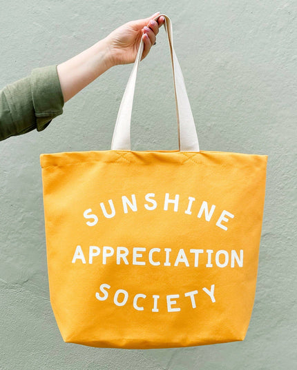 Sunshine Appreciation Society - Yellow Canvas Tote Bag