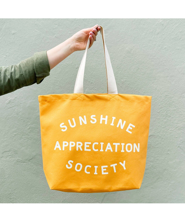 Sunshine Appreciation Society - Yellow Canvas Tote Bag