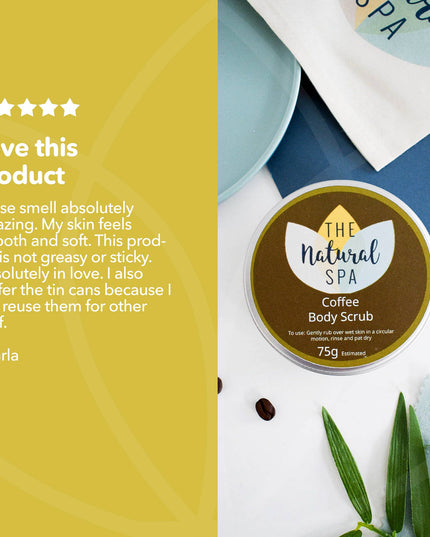 Coffee Natural Body Scrub - 75g tin - Letterbox