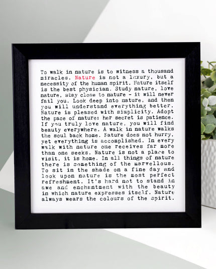 Nature Quotes Unframed Print