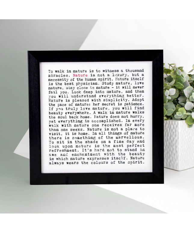 Nature Quotes Unframed Print