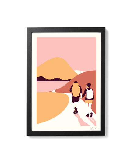 Last Trip Of Summer - Orange - Walkers A4 Screenprint