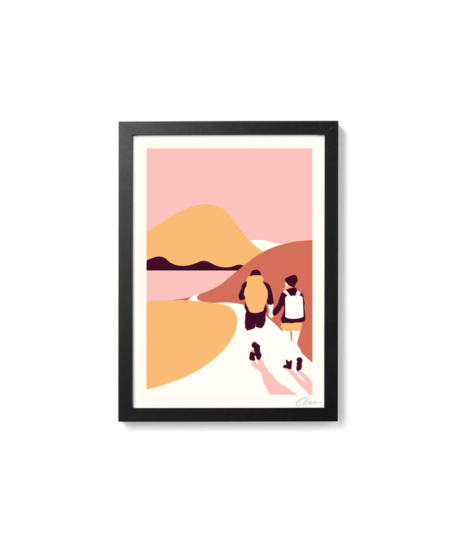 Last Trip Of Summer - Orange - Walkers A4 Screenprint