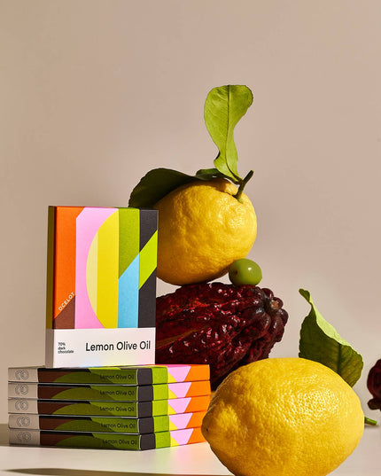 Lemon Olive Oil - Organic 70% dark chocolate bar, 70g