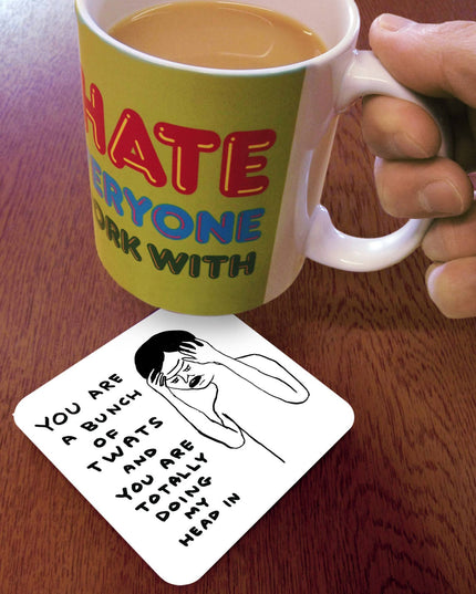 Funny Art Coaster - Bunch Of Twats