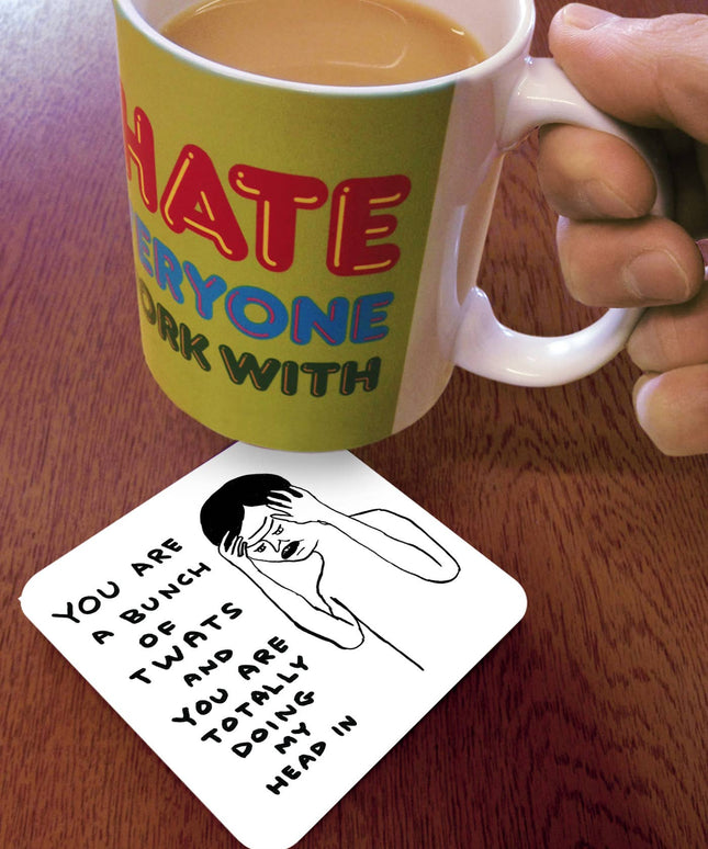 Funny Art Coaster - Bunch Of Twats