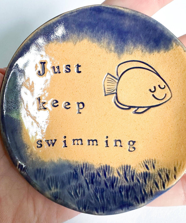Just Keep Swimming - Ceramic Trinket Dish
