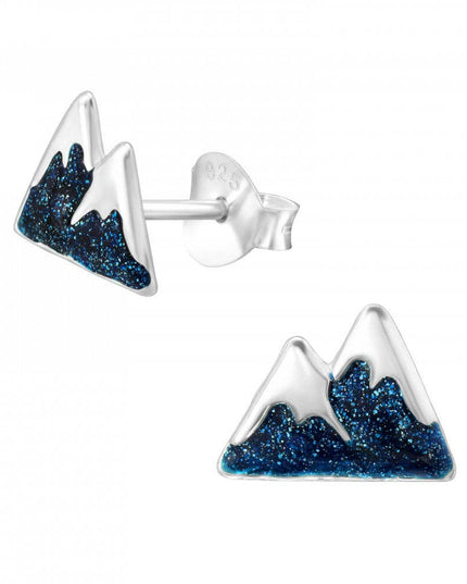 Blue Mountain STUDS - 925 Sterling Silver Earrings