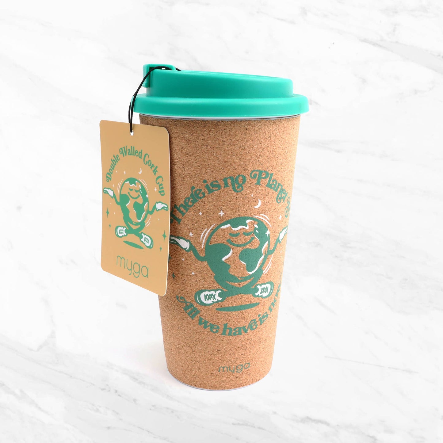 Double-Walled Cork Travel Cup -  Planet B