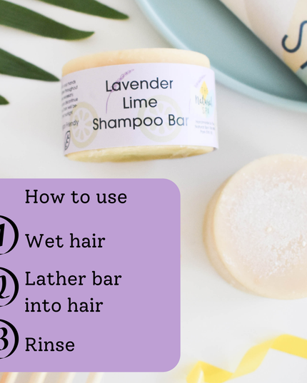 Lavender and Lime Shampoo Bar - Suitable for all hair types