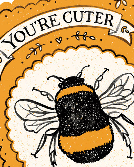 Bee Card - Lino Art