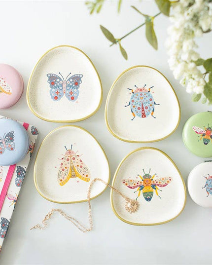 Floral ButterflyTrinket Dish