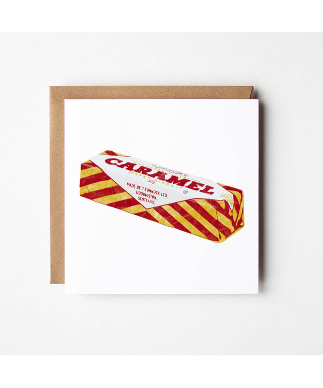 Tunnocks Caramel Wafer - blank greetings card