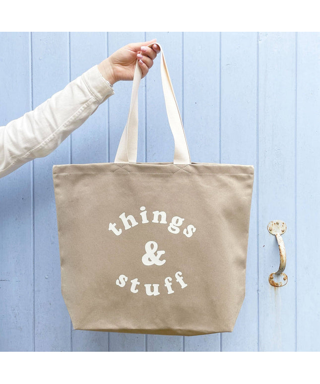 Things & Stuff - Stone Canvas Tote Bag