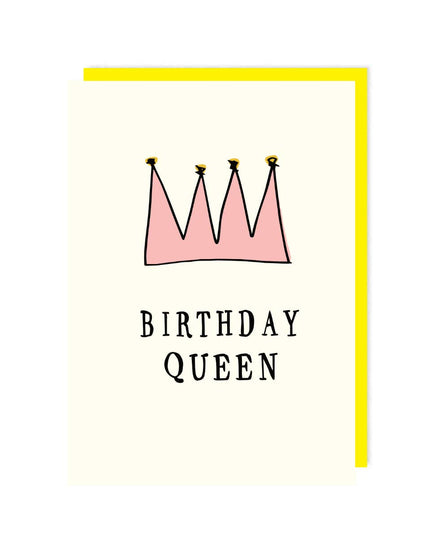 Birthday Queen Pink Crown - Birthday Card