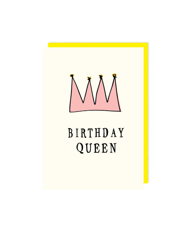 Birthday Queen Pink Crown - Birthday Card