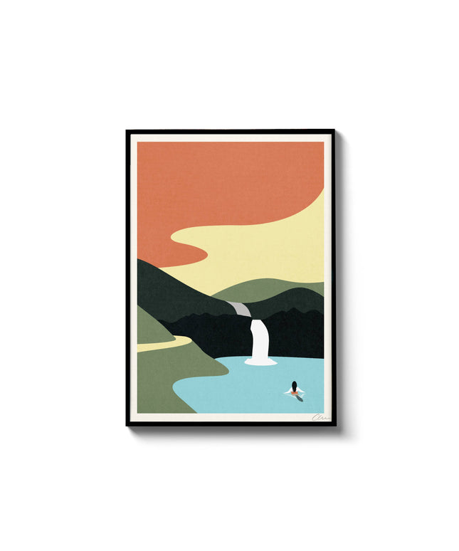 Go With The Flow, A4 Print