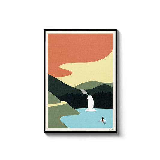 Go With The Flow, A4 Print