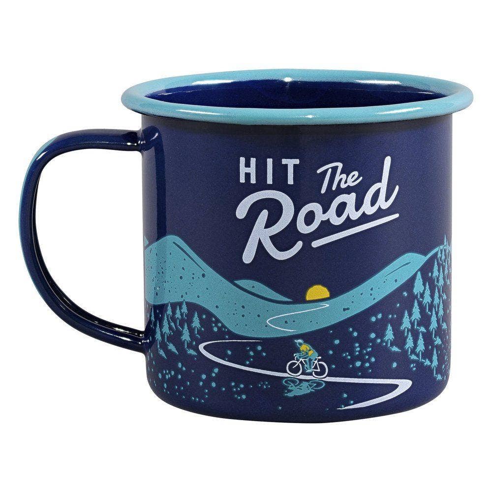 Enamel Mug - Blue - Hit The Road