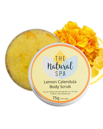 Lemon Calendula Natural Body Scrub - 75g tin - Letterbox