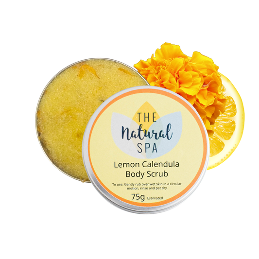 Lemon Calendula Natural Body Scrub - 75g tin - Letterbox
