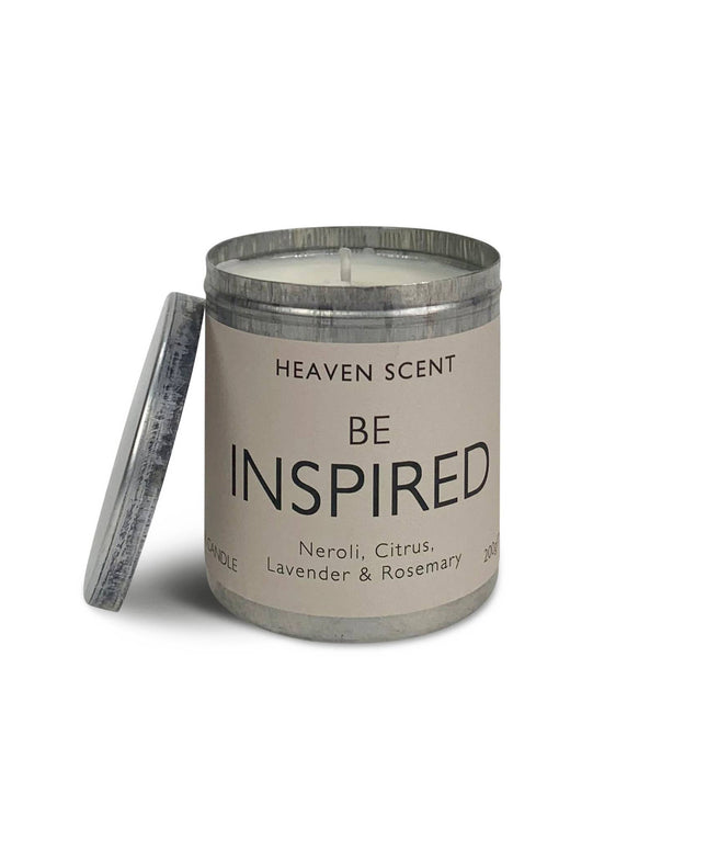 Be Inspired / Be Calm - 200g Tin Candle Be Inspired: Neroli‚ Citrus‚ Lavender & Rosemary