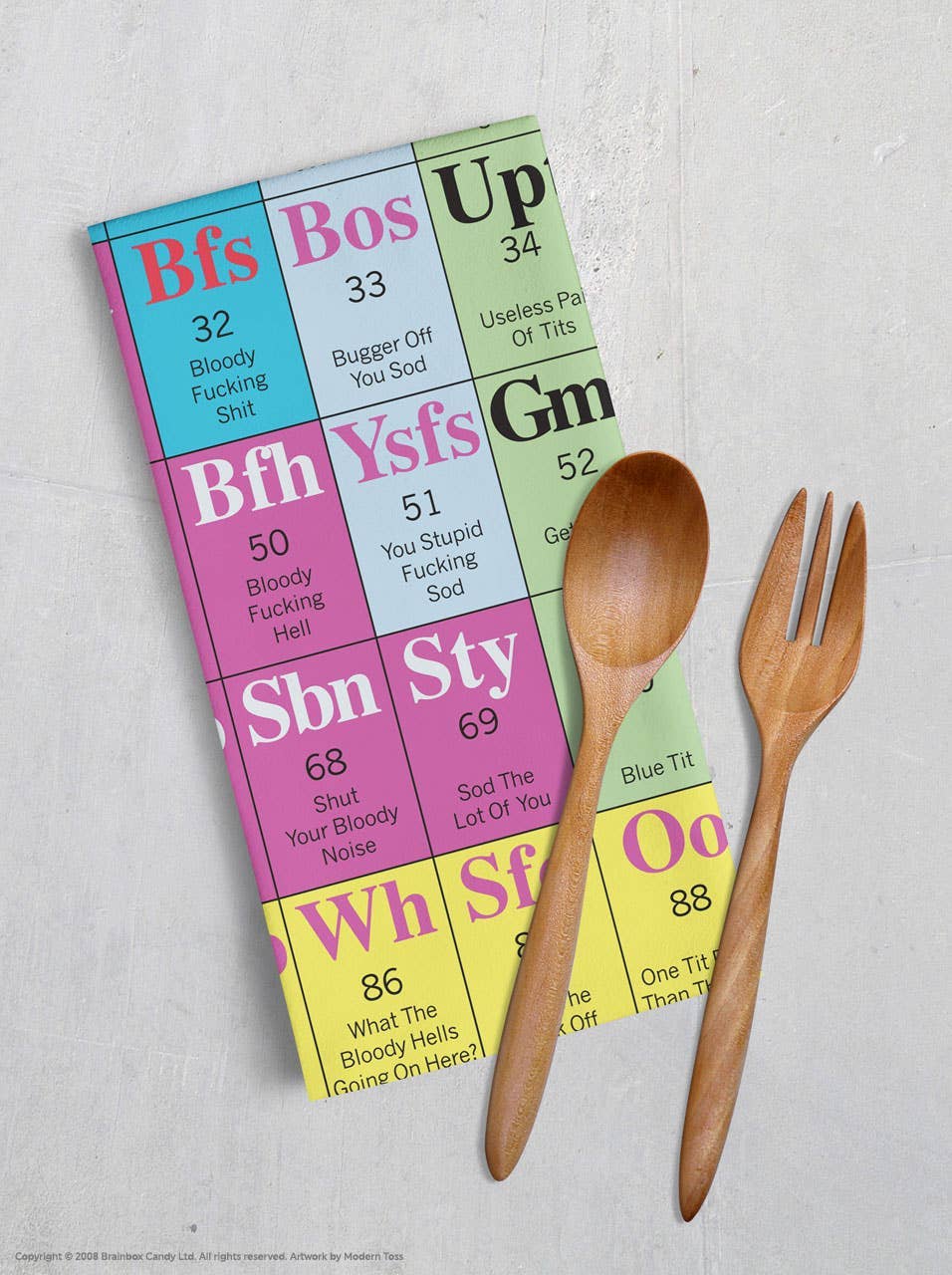 Funny Tea Towel - Swearing & The Periodic Table