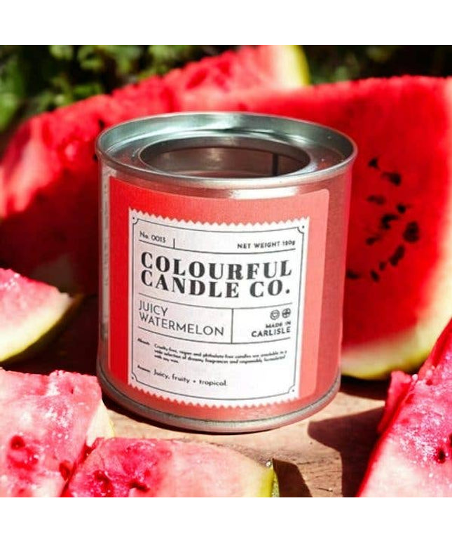 Juicy Watermelon Soy Wax Paint Tin Candle
