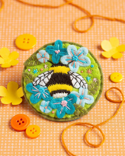 Bumblebee Felt Craft Brooch Kit | Complete Craft Kit