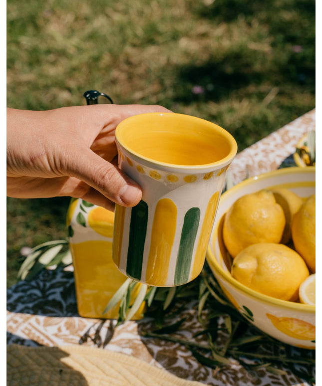 Artisanal Ceramic Mug - Limone Design Pottery Cup 250ml