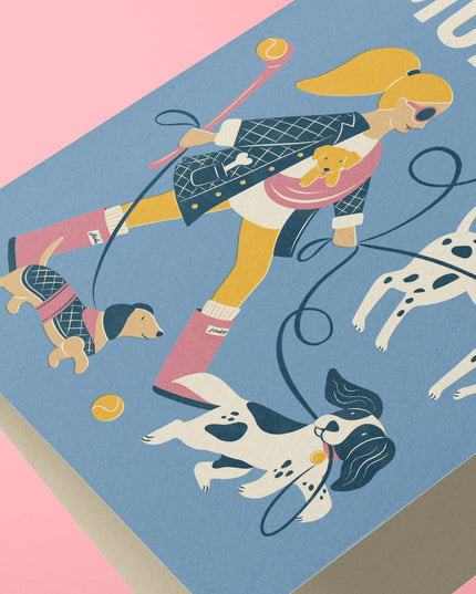 Dog Mum | Fun Dog Walking Greeting Card