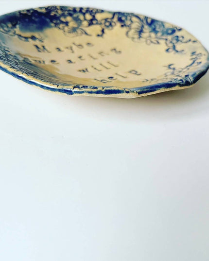 Maybe Swearing Will Help - trinket dish - ceramic