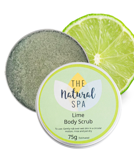 Lime Natural Body Scrub - 75g tin - Letterbox