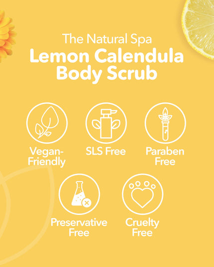Lemon Calendula Natural Body Scrub - 75g tin - Letterbox