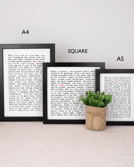 Swimming Quotes Unframed Print, Gift For Swimmers