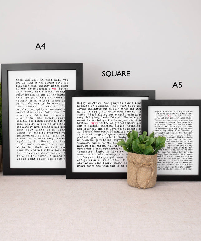Whisky Quotes Unframed Print, Scotch Whisky Drinkers Gift