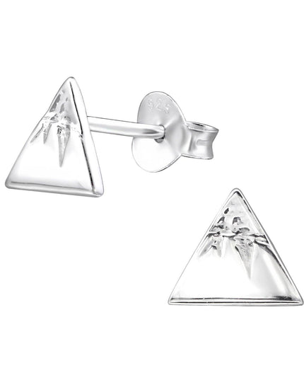Triangle Mountain - 925 Sterling Silver Earrings