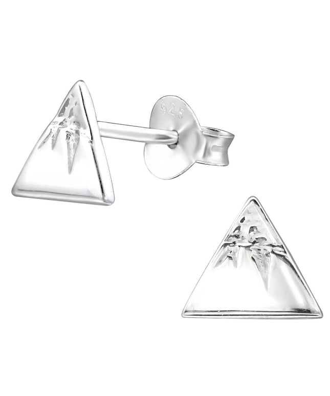 Triangle Mountain - 925 Sterling Silver Earrings