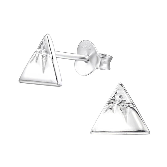Triangle Mountain - 925 Sterling Silver Earrings