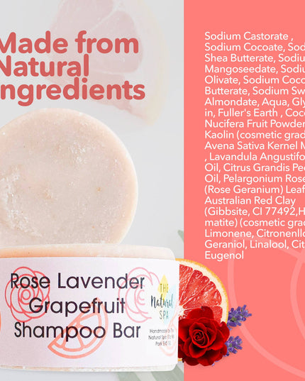 Rose, Lavender, Grapefruit Shampoo Bar